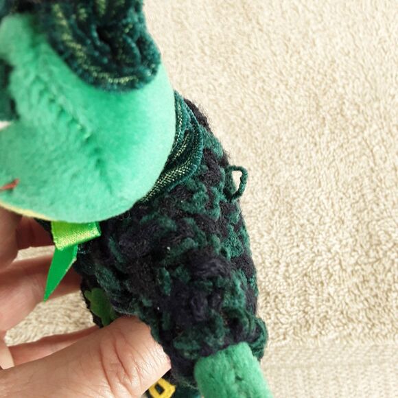 Small Leprechaun Frog O'Toole, 7.5" Standing Plush Toy Doll Figure, Russ Berrie - Picture 5 of 9